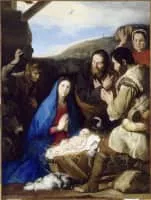 Adoration of the Shepherds - Painting by Gerard David