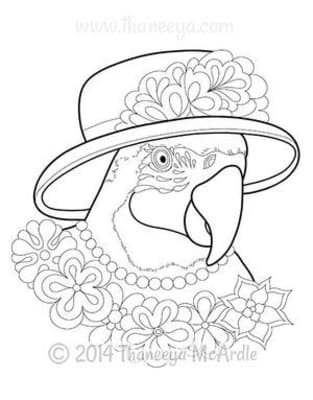 Dapper Animals Coloring Book Thaneeya McArdle - Book by Thaneeya McArdle