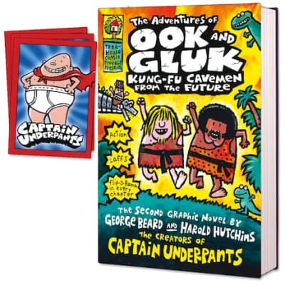 The Adventures of Ook and Gluk: Kung-Fu Cavemen from the Future - Novel by Dav Pilkey