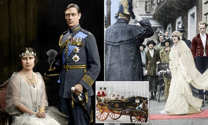Wedding of Prince Albert, Duke of York, and Lady Elizabeth Bowes-Lyon - April 26, 1923