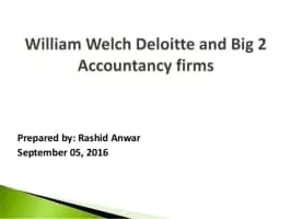 william welch deloitte - Accountant