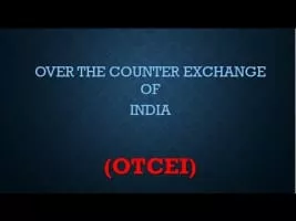 OTC Exchange of India - Stock exchange