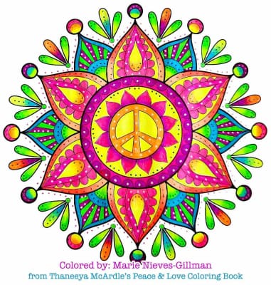 Peace and Love Coloring Book Thaneeya McArdle - Book by Thaneeya McArdle