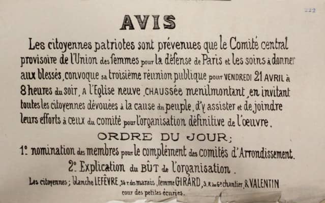 Union des femmes pour la defense de Paris et les soins aux blesses - 