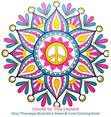 Peace and Love Coloring Book Thaneeya McArdle - Book by Thaneeya McArdle