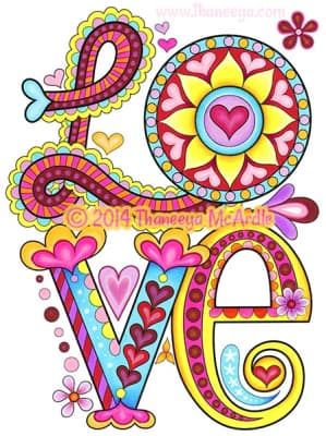Peace and Love Coloring Book Thaneeya McArdle - Book by Thaneeya McArdle