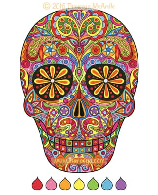 Sugar Skulls Coloring Book - Book by Thaneeya McArdle