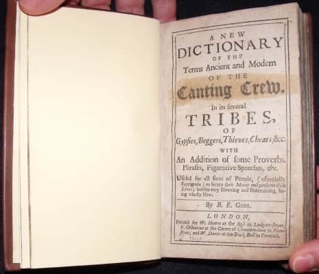 A New Dictionary of the Terms Ancient and Modern of the Canting Crew - 