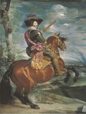Equestrian Portrait of the Count-Duke of Olivares - Painting by Diego Velázquez