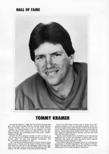 Tommy Kramer - American former american football quarterback