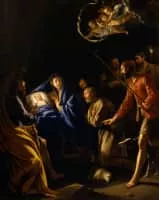 Adoration of the Shepherds - Painting by Gerard David