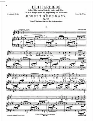 Dichterliebe - Song cycle by Heinrich Heine and Robert Schumann