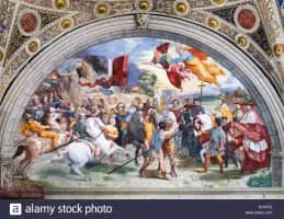 The Meeting of Leo the Great and Attila - Fresco by Raphael
