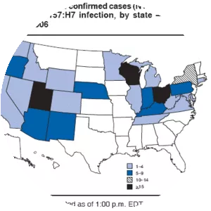 2006 North American E. coli O157:H7 outbreak in spinach - 