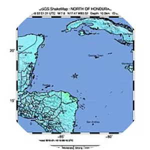 2018 Swan Islands earthquake - 