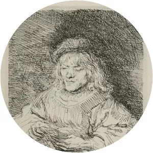 A Man Playing Cards - Artwork