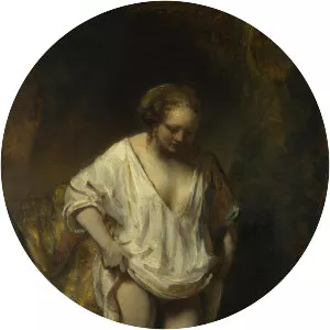 A Woman Bathing in a Stream