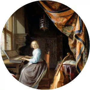 A Woman playing a Clavichord - Artwork