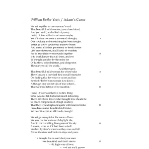 Adam's Curse - Poem by Denis Donoghue and William Butler Yeats
