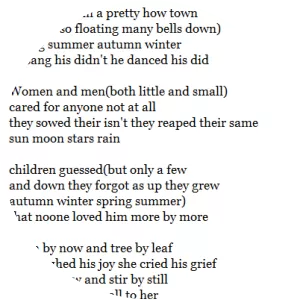 anyone lived in a pretty how town - Poem by E. E. Cummings