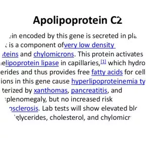 Apolipoprotein C2 - Protein