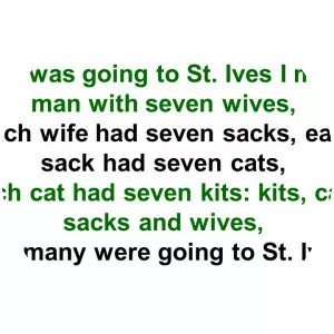 As I was going to St Ives