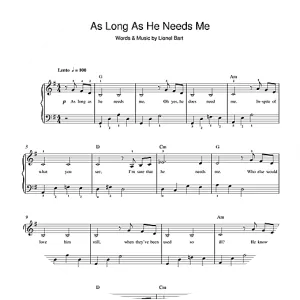 As Long as He Needs Me