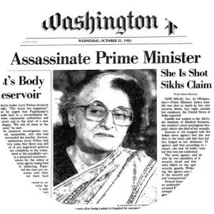 Assassination of Indira Gandhi photograph