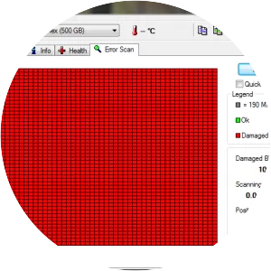 Bad sector photograph