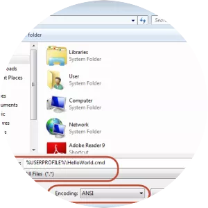 Batch file - File format
