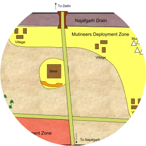 Battle of Najafgarh - Engagement