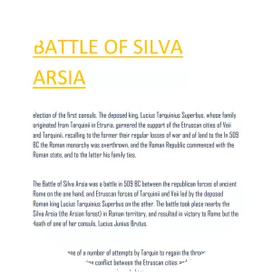 Battle of Silva Arsia - 