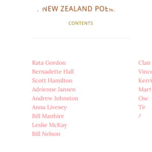 Best New Zealand Poems series