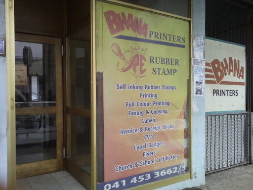 Bhana Printers / PE Rubber Stamp Co. - Rubber stamp store in Port Elizabeth, South Africa