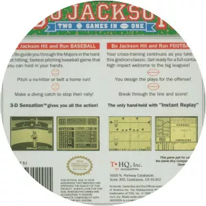 Bo Jackson: Two Games In One - Video game