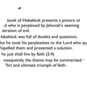 Book of Habakkuk photograph