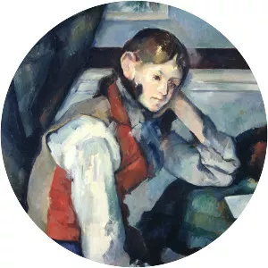 Boy in a Red Vest - Painting by Paul Cézanne
