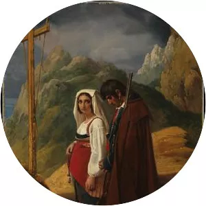 Brigand and His Wife in Prayer - Painting by Louis Léopold Robert