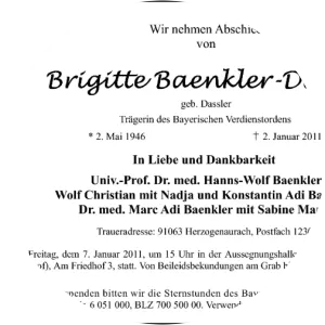 Brigitte Baenkler - Adolf Dassler's daughter