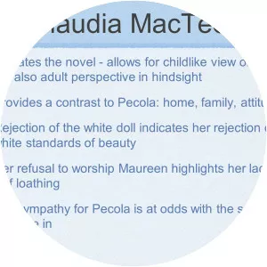 Claudia MacTeer - Fictional character