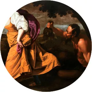Corisca and the Satyr - Painting by Artemisia Gentileschi