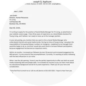 Cover letter photograph