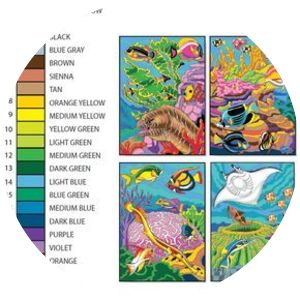 Creative Haven Sea Life Color by Number Coloring Book