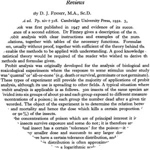 David John Finney - British statistician