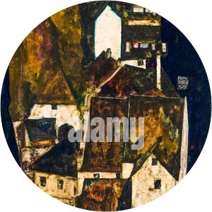 Dead City III - Painting by Egon Schiele