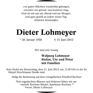 Dieter Lohmeyer