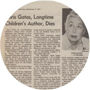 Doris Gates - Writer