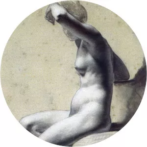 Drawing of Female Nude with charcoal and chalk