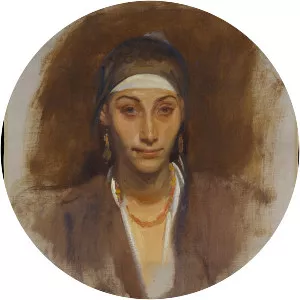 Egyptian Woman with Earrings - Painting by John Singer Sargent
