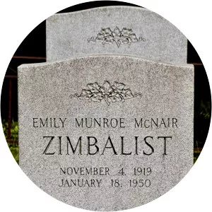 Emily Munroe McNair - Efrem Zimbalist Jr.'s wife
